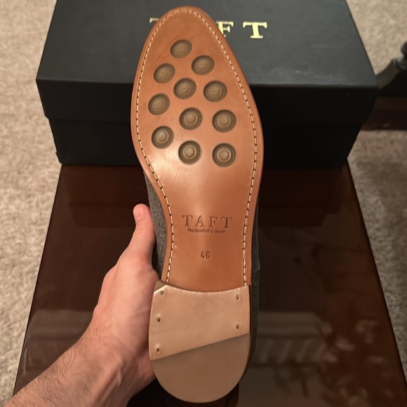 TAFT "The Kennedy" in Grey Wool Oxford Men's Dress Shoes Size 46 (US 13) - Picture 6 of 6